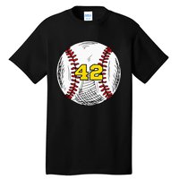 Baseball Jersey Favorite Lucky Number 42 Tall T-Shirt