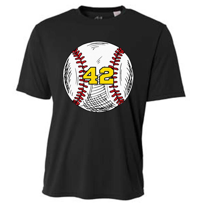 Baseball Jersey Favorite Lucky Number 42 Cooling Performance Crew T-Shirt