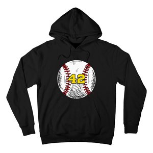 Baseball Jersey Favorite Lucky Number 42 Hoodie