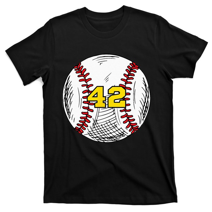 Baseball Jersey Favorite Lucky Number 42 T-Shirt