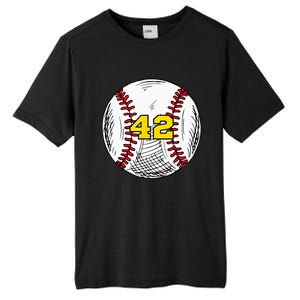 Baseball Jersey Favorite Lucky Number 42 Tall Fusion ChromaSoft Performance T-Shirt