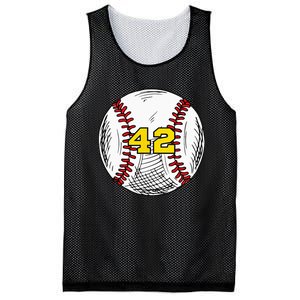 Baseball Jersey Favorite Lucky Number 42 Mesh Reversible Basketball Jersey Tank