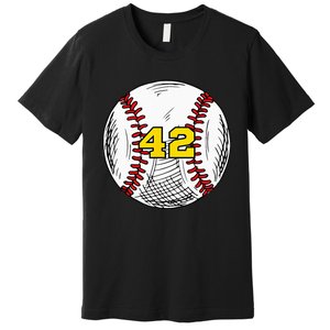 Baseball Jersey Favorite Lucky Number 42 Premium T-Shirt