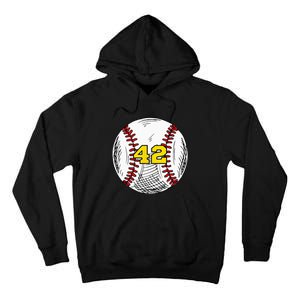 Baseball Jersey Favorite Lucky Number 42 Tall Hoodie