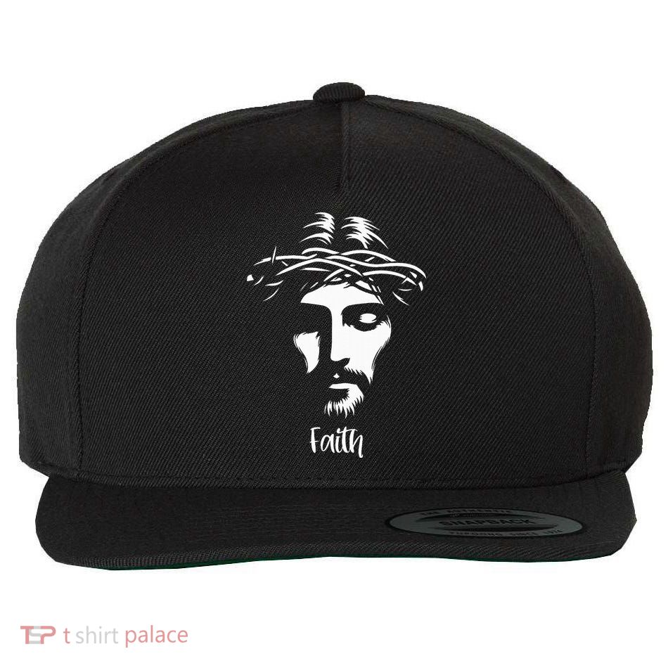 Beautiful Jesus Face Crown Of Thorns Christian Faith Peace Wool Snapback Cap