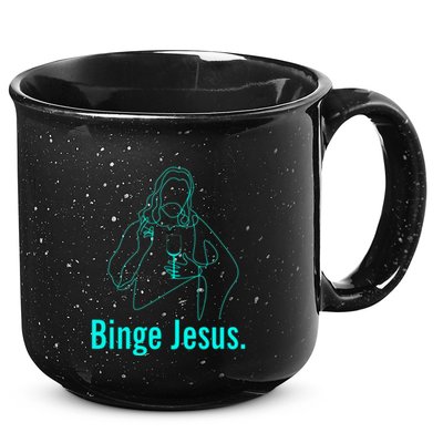 Binge Jesus Funny Christian 15oz Campfire Ceramic Mug