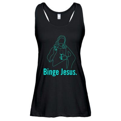 Binge Jesus Funny Christian Ladies Essential Flowy Tank