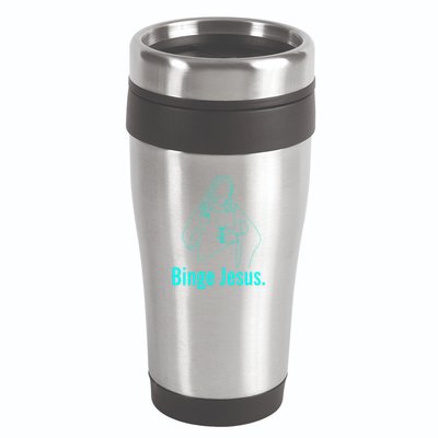 Binge Jesus Funny Christian 16oz Travel Tumbler