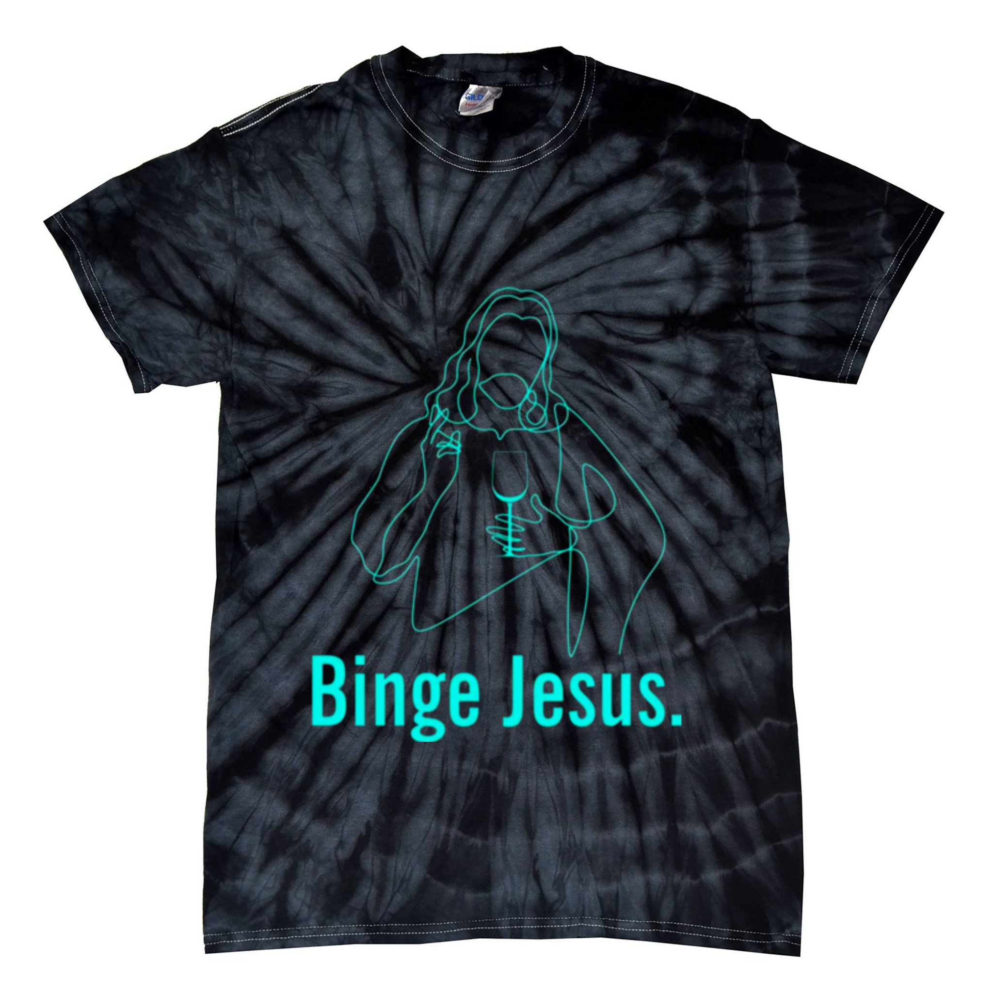 Binge Jesus Funny Christian Tie-Dye T-Shirt