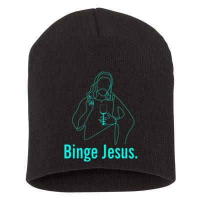 Binge Jesus Funny Christian Short Acrylic Beanie