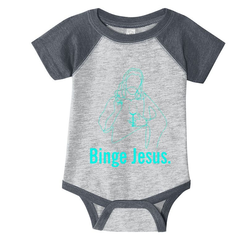 Binge Jesus Funny Christian Infant Baby Jersey Bodysuit