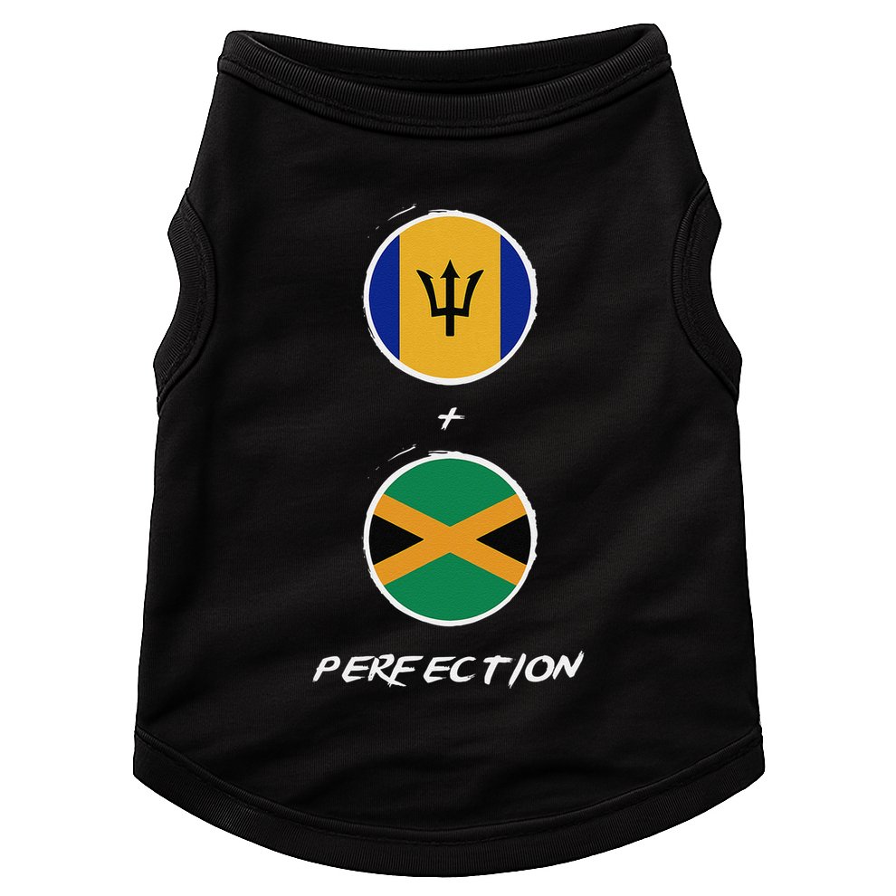 Barbados Jamaica Flag Perfection Bajan Barbadian Jamaican Doggie Tank