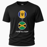 Barbados Jamaica Flag Perfection Bajan Barbadian Jamaican Cooling Performance Crew T-Shirt