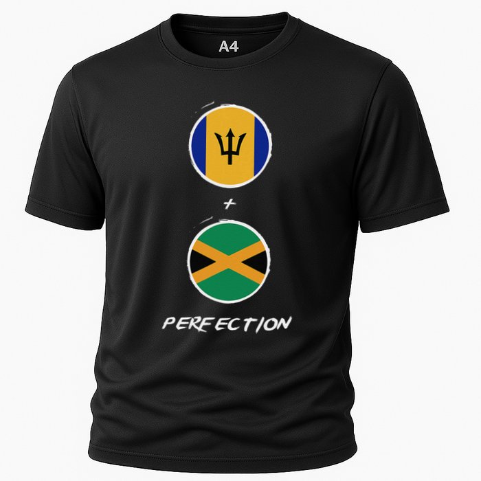 Barbados Jamaica Flag Perfection Bajan Barbadian Jamaican Cooling Performance Crew T-Shirt
