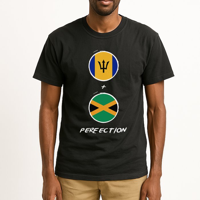 Barbados Jamaica Flag Perfection Bajan Barbadian Jamaican Tall T-Shirt