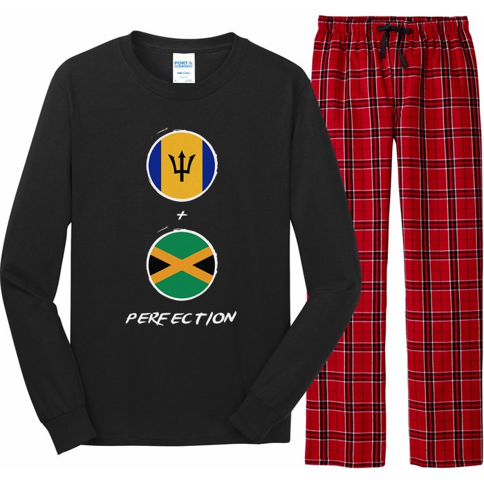 Barbados Jamaica Flag Perfection Bajan Barbadian Jamaican Long Sleeve Pajama Set