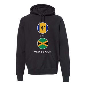 Barbados Jamaica Flag Perfection Bajan Barbadian Jamaican Premium Hoodie