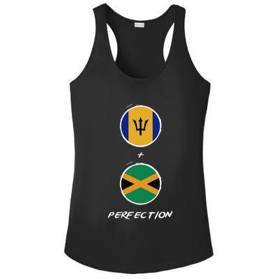 Barbados Jamaica Flag Perfection Bajan Barbadian Jamaican Ladies PosiCharge Competitor Racerback Tank