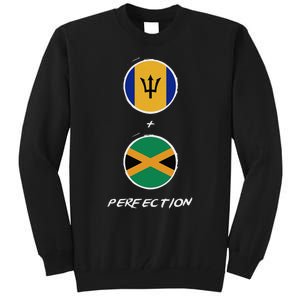 Barbados Jamaica Flag Perfection Bajan Barbadian Jamaican Tall Sweatshirt