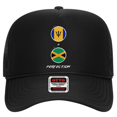 Barbados Jamaica Flag Perfection Bajan Barbadian Jamaican Trucker Hat