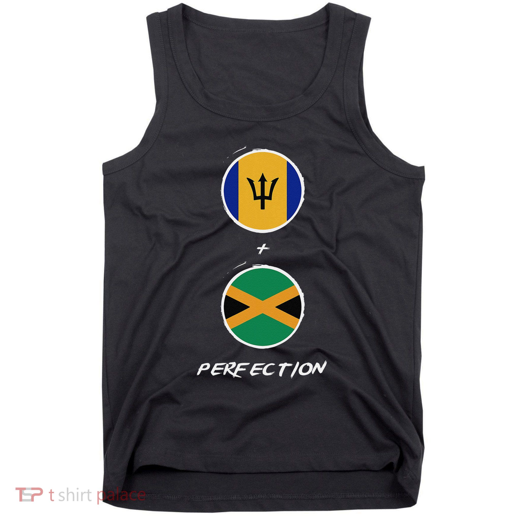 Barbados Jamaica Flag Perfection Bajan Barbadian Jamaican Tank Top