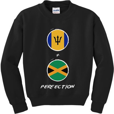 Barbados Jamaica Flag Perfection Bajan Barbadian Jamaican Kids Sweatshirt