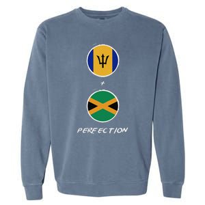 Barbados Jamaica Flag Perfection Bajan Barbadian Jamaican Garment-Dyed Sweatshirt