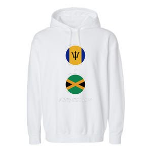 Barbados Jamaica Flag Perfection Bajan Barbadian Jamaican Garment-Dyed Fleece Hoodie