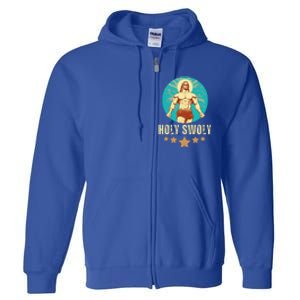 Bodybuilding Jesus Fitness Holy Swoly Funny Gym Full Zip Hoodie