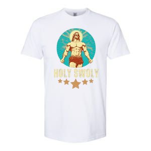 Bodybuilding Jesus Fitness Holy Swoly Funny Gym Softstyle CVC T-Shirt