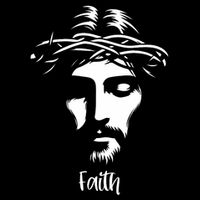 Beautiful Jesus Face Crown Of Thorns Christian Faith Peace Drawstring Bag