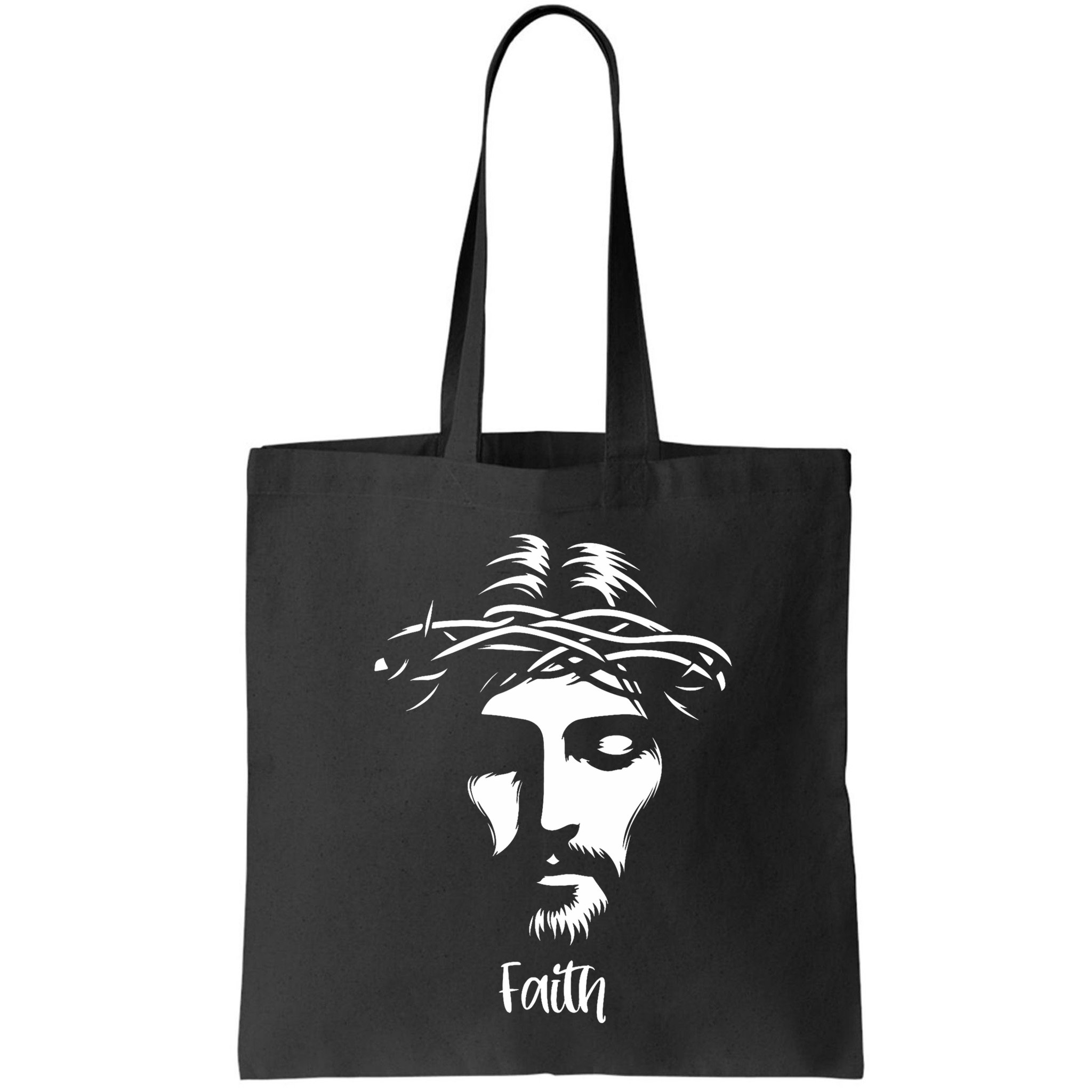 Beautiful Jesus Face Crown Of Thorns Christian Faith Peace Bag