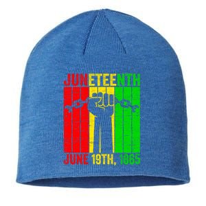 Bhm Juneteenth Fist June 19 Freedom Gift Sustainable Beanie