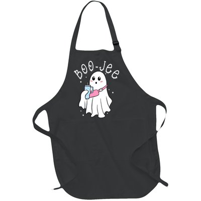 Boo Jee Ghost Halloween Spooky Season Full-Length Apron With Pockets