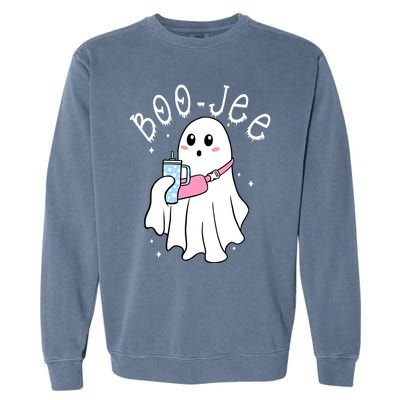 Boo Jee Ghost Halloween Spooky Season Garment-Dyed Sweatshirt