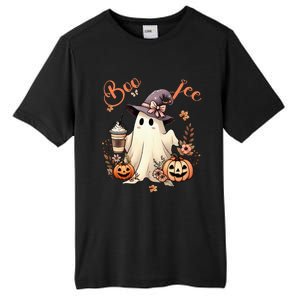 Boo Jee Ghost Drinking Coffee Coquette Bow Halloween Tall Fusion ChromaSoft Performance T-Shirt