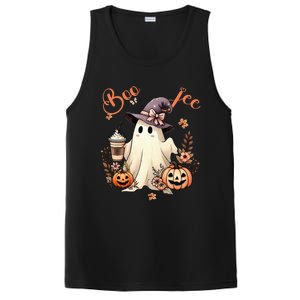 Boo Jee Ghost Drinking Coffee Coquette Bow Halloween PosiCharge Competitor Tank