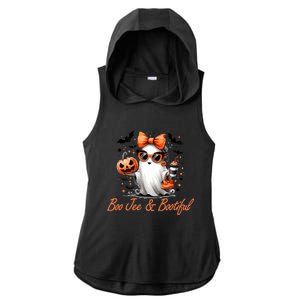 Boo Jee Ghost Ing Coffee Coquette Bow Halloween Cute Gift Ladies PosiCharge Tri-Blend Wicking Draft Hoodie Tank