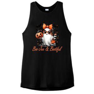 Boo Jee Ghost Ing Coffee Coquette Bow Halloween Cute Gift Ladies PosiCharge Tri-Blend Wicking Tank