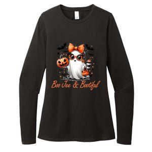 Boo Jee Ghost Ing Coffee Coquette Bow Halloween Cute Gift Womens CVC Long Sleeve Shirt