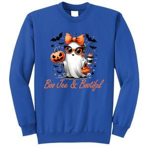 Boo Jee Ghost Ing Coffee Coquette Bow Halloween Cute Gift Sweatshirt