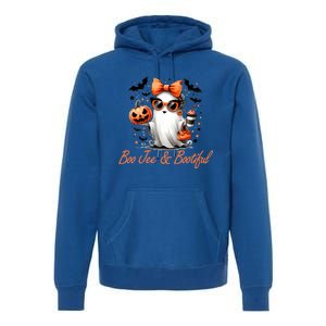 Boo Jee Ghost Ing Coffee Coquette Bow Halloween Cute Gift Premium Hoodie