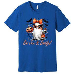 Boo Jee Ghost Ing Coffee Coquette Bow Halloween Cute Gift Premium T-Shirt