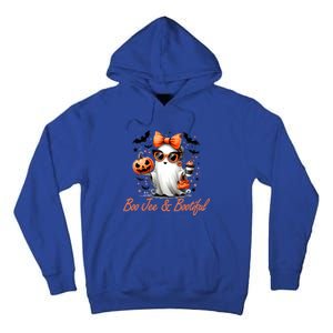 Boo Jee Ghost Ing Coffee Coquette Bow Halloween Cute Gift Tall Hoodie