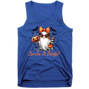 Boo Jee Ghost Ing Coffee Coquette Bow Halloween Cute Gift Tank Top