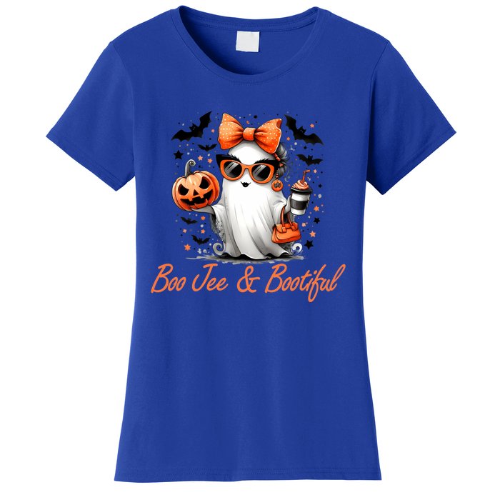 Boo Jee Ghost Ing Coffee Coquette Bow Halloween Cute Gift Women's T-Shirt