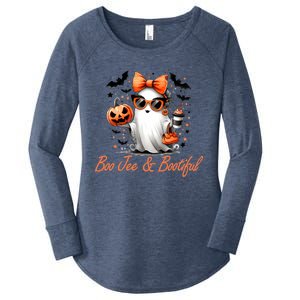 Boo Jee Ghost Ing Coffee Coquette Bow Halloween Cute Gift Women's Perfect Tri Tunic Long Sleeve Shirt