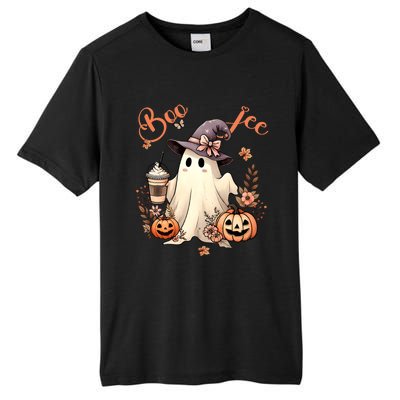 Boo Jee Ghost Drinking Coffee Coquette Bow Halloween Tall Fusion ChromaSoft Performance T-Shirt