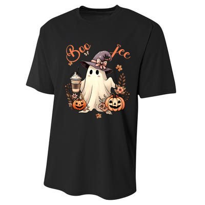 Boo Jee Ghost Drinking Coffee Coquette Bow Halloween Performance Sprint T-Shirt