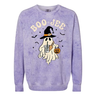 Boo Jee Ghost Halloween Boo Jee Ghost Spooky Season Colorblast Crewneck Sweatshirt